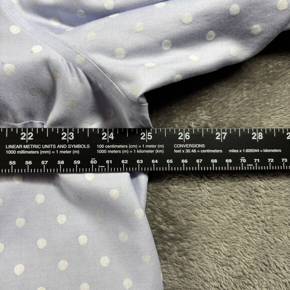 Chico's Women Button Front Shirt Blouse Lavender Polka Dot Size 4 20/22 I210 - Picture 4 of 8